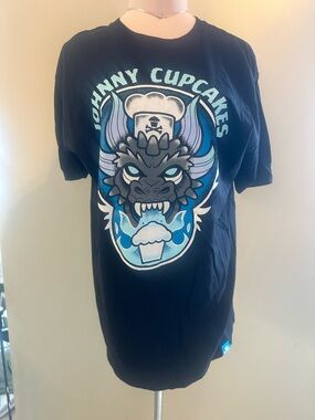 Johnny Cupcakes Black and White Logo Tee